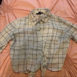 White and black blouse from forever 21